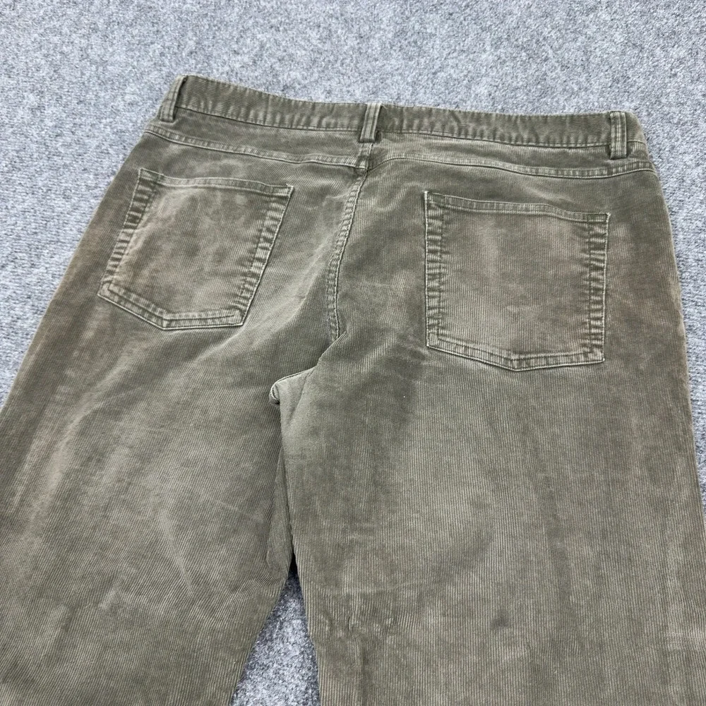 Brooks‎ Brothers Pants Men 36 Olive Green Cotton Spandex Corduroy Classic Casual